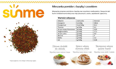 Mieszanka przypraw: bazylia, pomidor i czosnek niedźwiedzi 500 gram Mieszanka przypraw: bazylia, pomidor i czosnek niedźwiedzi 500 gram