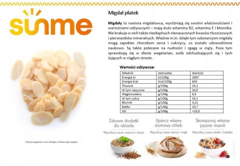 Migdały płatki 250 gram Migdały płatki 250 gram
