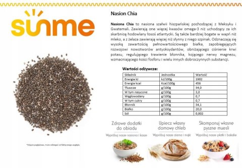 Nasiona Chia Szałwia Hiszpańska 1 kg Nasiona Chia Szałwia Hiszpańska 1 kg