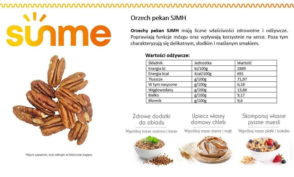 Orzechy Pecan (Pekan) Naturalne połówki 500 gram Orzechy Pecan (Pekan) Naturalne połówki 500 gram