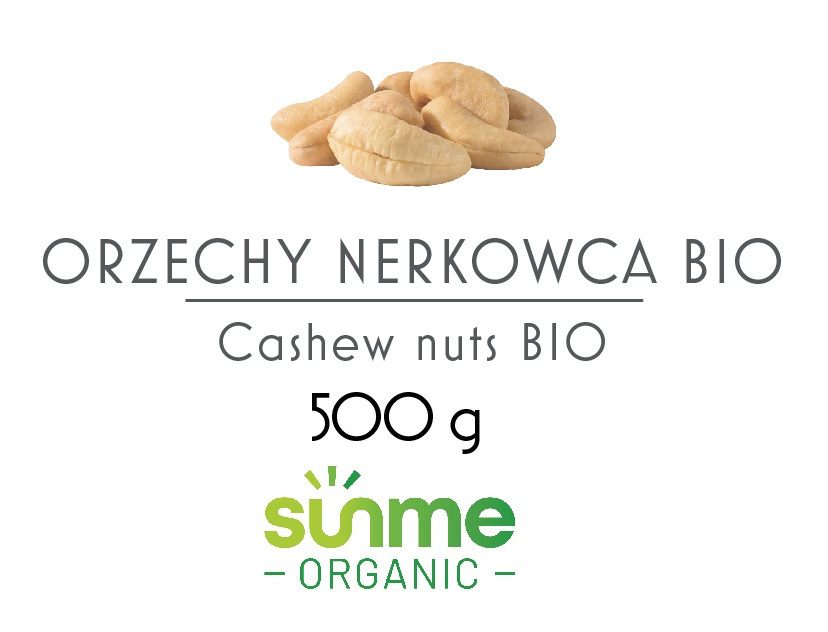 Orzechy nerkowca całe BIO 0,5 kg Orzechy nerkowca całe BIO 0,5 kg