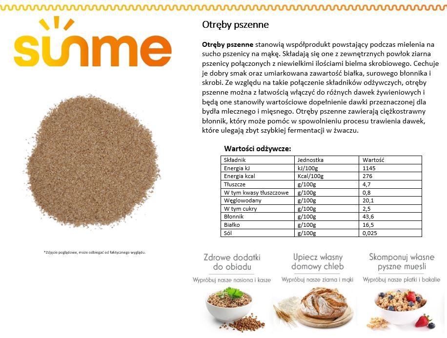 Otręby pszenne 500 gram Otręby pszenne 500 gram