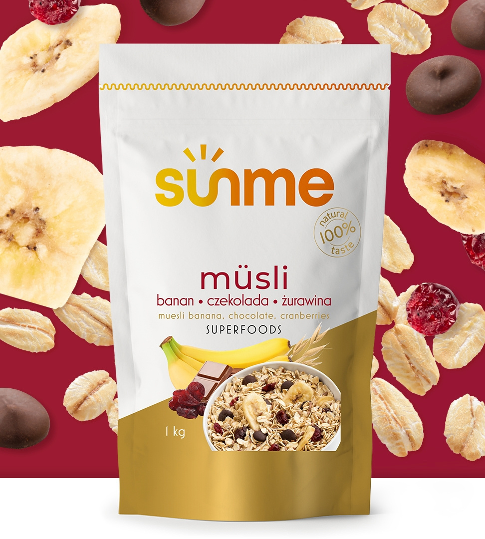 Musli banan-czekolada-żurawina 1 kg Musli banan-czekolada-żurawina 1 kg