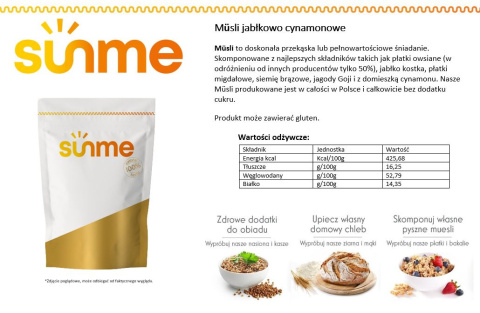 Musli tradycyjne z suszonymi owocami 1 kg Musli tradycyjne z suszonymi owocami 1 kg