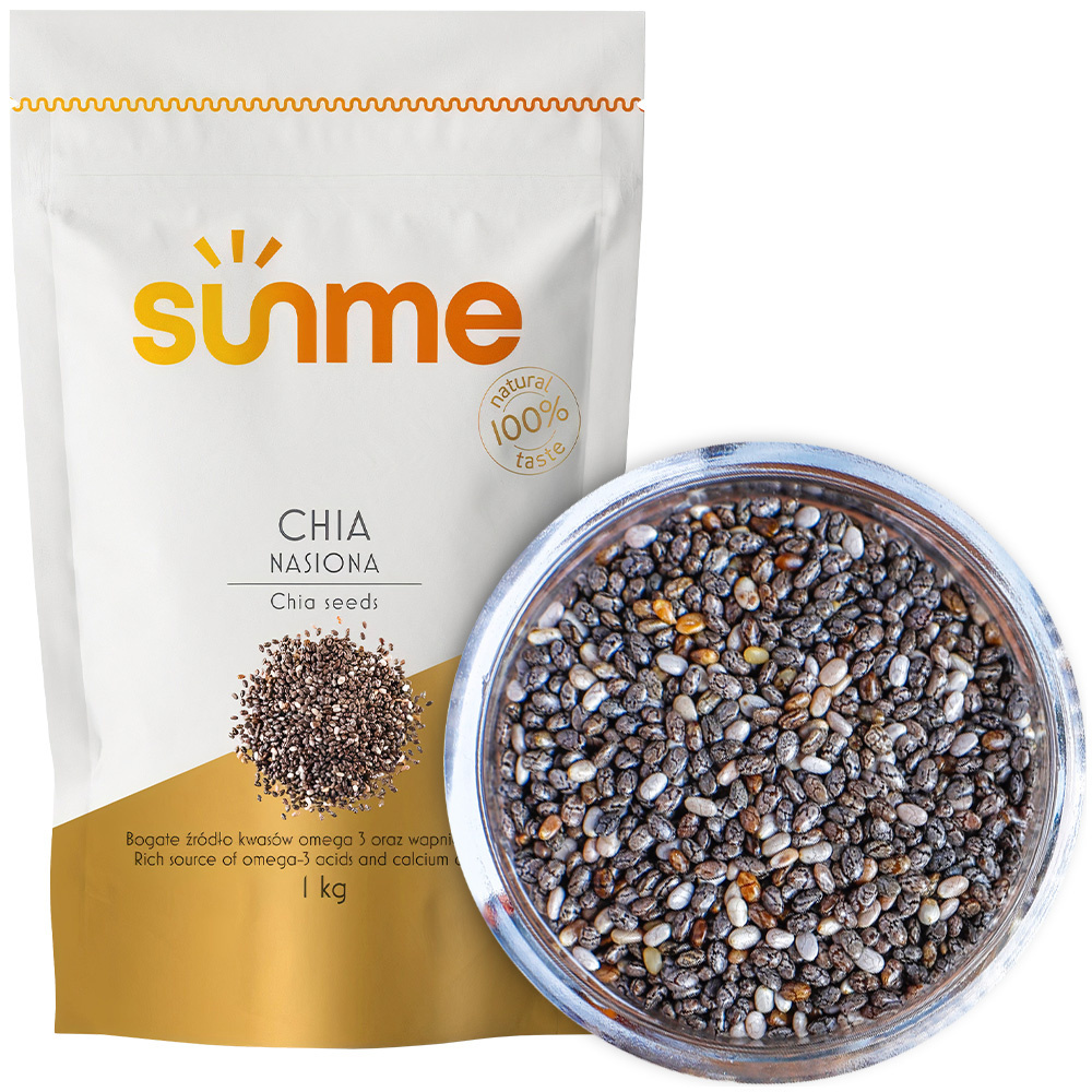 Nasiona Chia Szałwia Chiszpańska 1 kg Nasiona Chia Szałwia Chiszpańska 1 kg