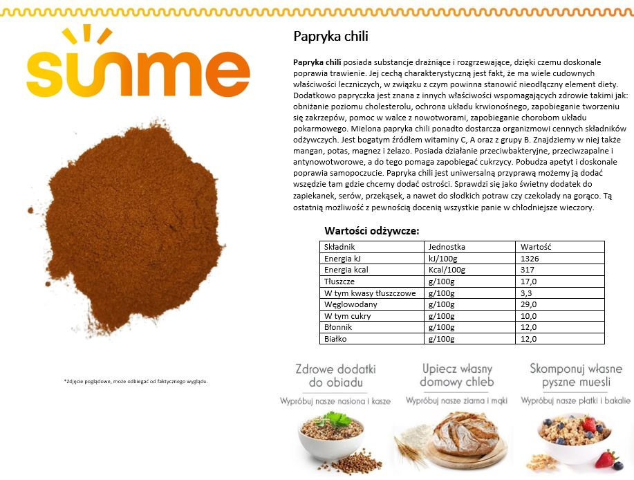 Papryka Chilli mielona 250 gram Papryka Chilli mielona 250 gram