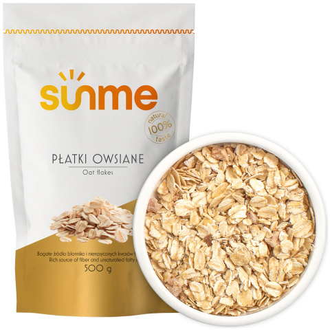 Płatki Owsiane 100% Naturalne 500g Płatki Owsiane 100% Naturalne 500g
