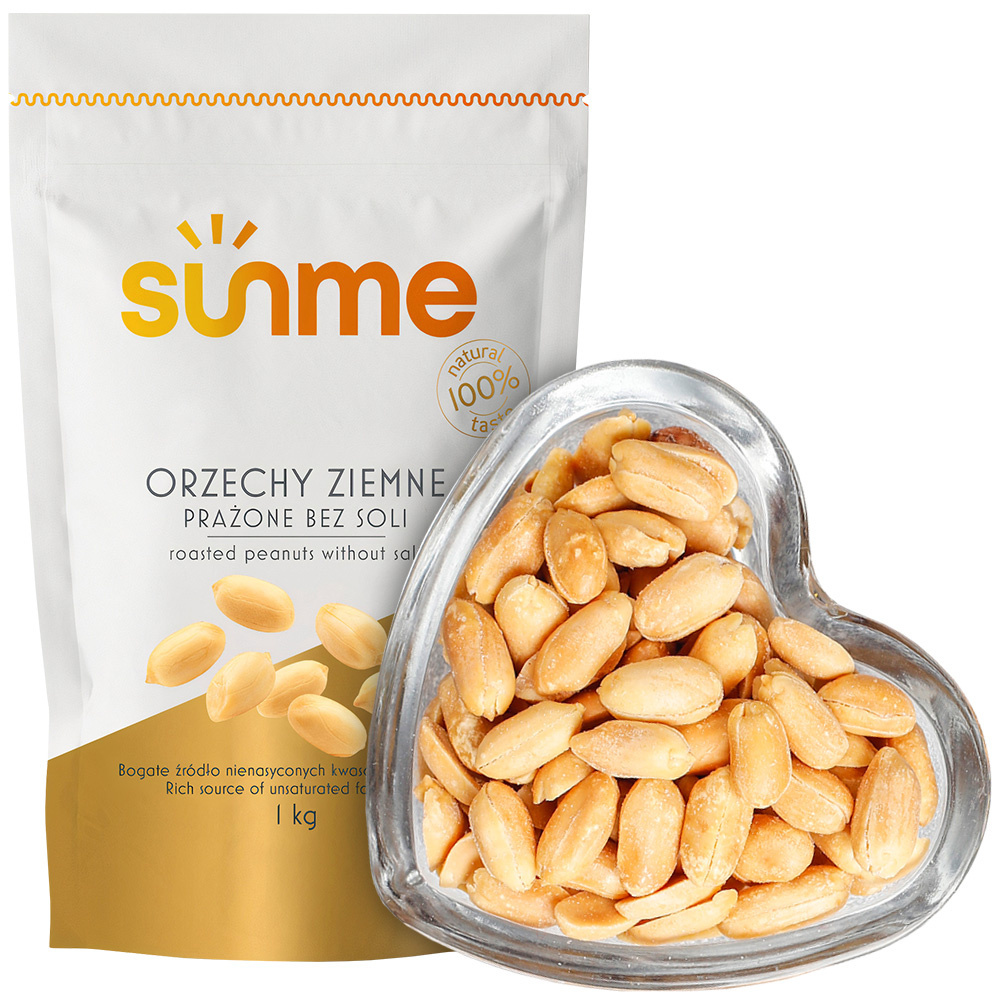 Orzech Orzeszki Ziemne prażone bez soli 1 kg Orzech Orzeszki Ziemne prażone bez soli 1 kg
