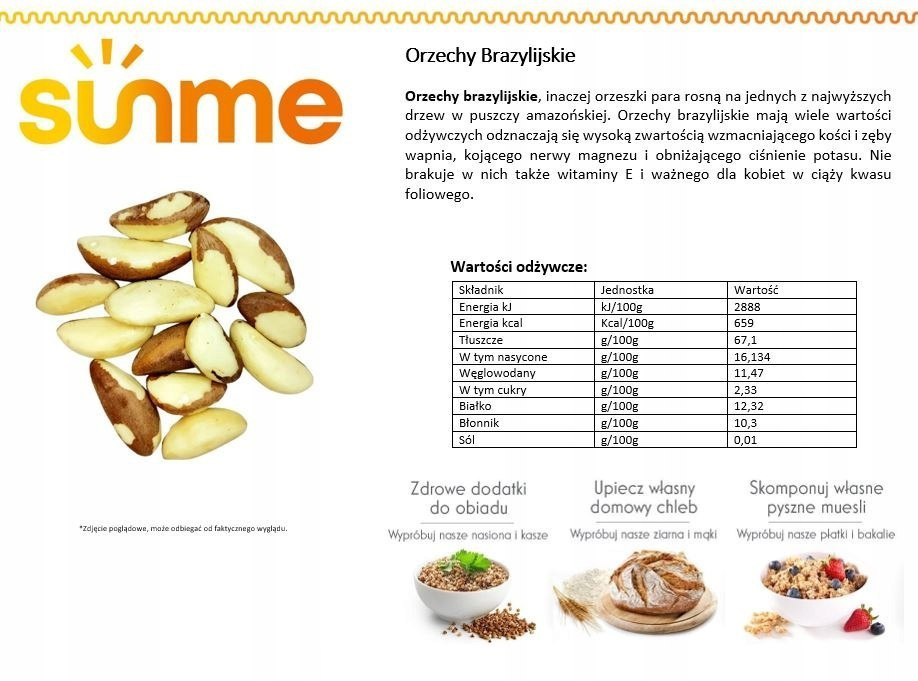 Orzechy Brazylijskie 500 gram Orzechy Brazylijskie 500 gram