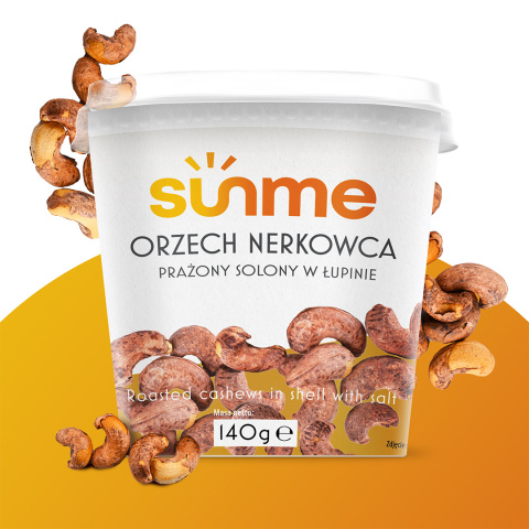 Orzechy Nerkowca prażone solone w Łupinie Kubeczek 140 gram Orzechy Nerkowca prażone solone w Łupinie Kubeczek 140 gram