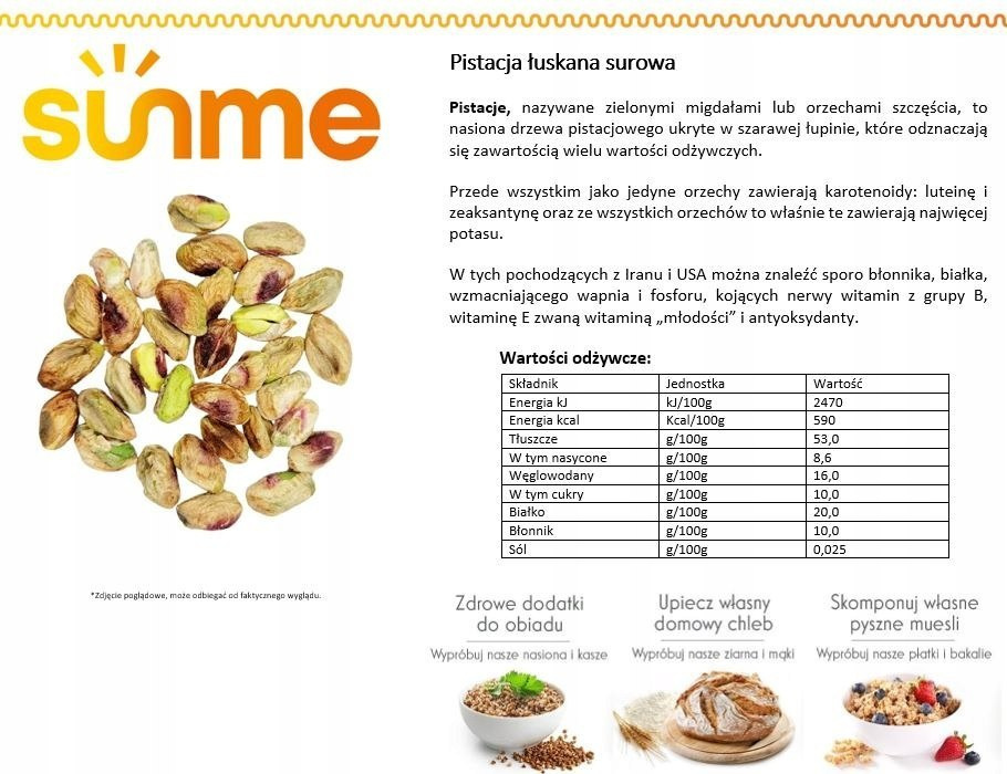 Pistacje Łuskane surowe 1 kg Pistacje Łuskane surowe 1 kg