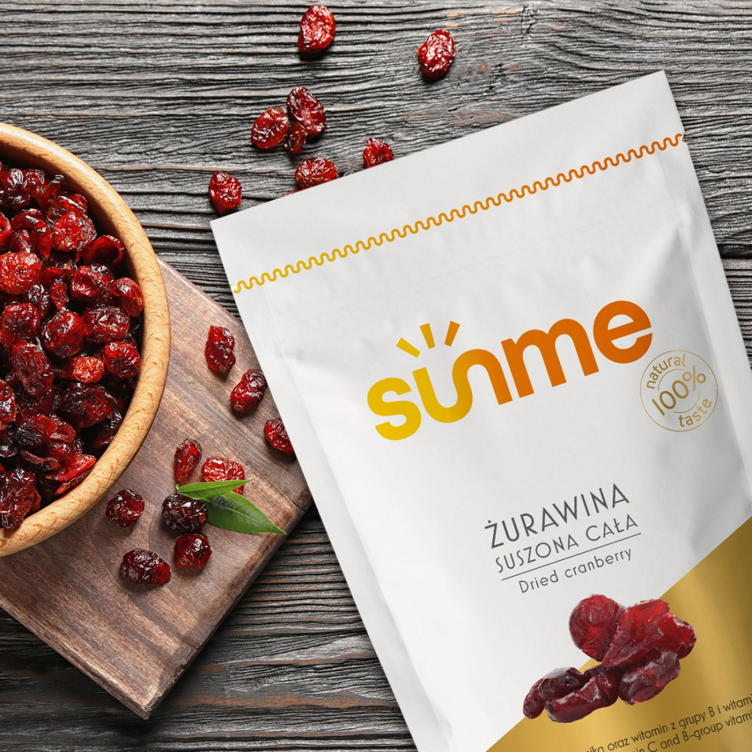 Żurawina Suszona cała 500 gram Żurawina Suszona cała 500 gram