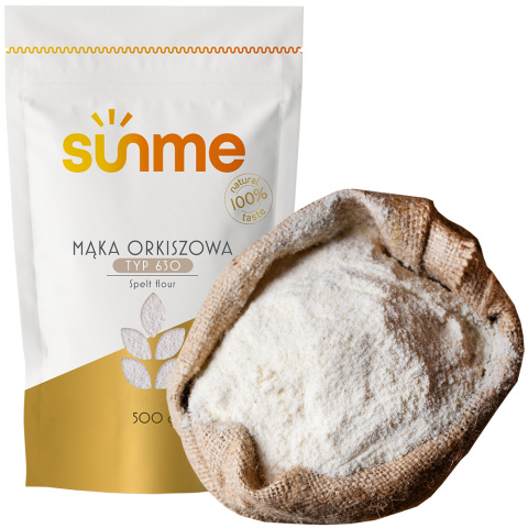 Mąka Orkiszowa biała typ 630 500 gram Mąka Orkiszowa biała typ 630 500 gram