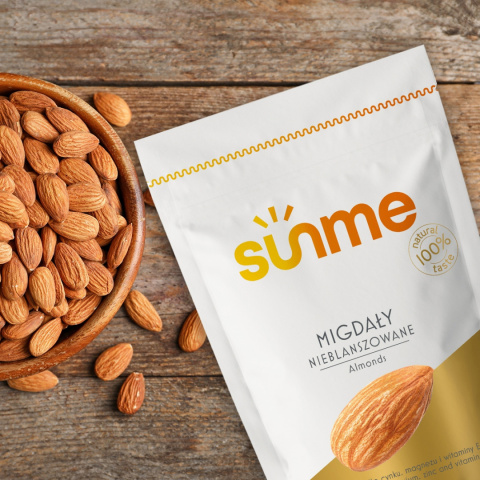 Migdały całe Nieblanszowane 250 gram Migdały całe Nieblanszowane 250 gram