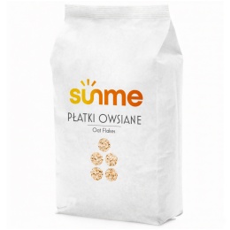 Sunme Płatki Owsiane 100% Naturalne 5 kg naturalne płatki śniadaniowe