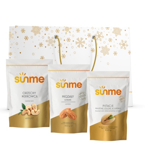 Zestaw Świąteczny Wyjątkowy Prezent Orzechy nerkowca, pistacje prażone, migdał łuskany