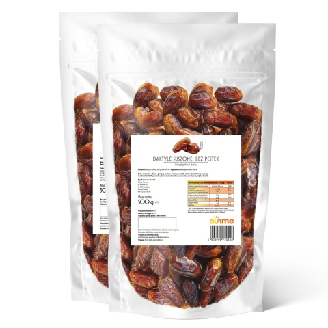 Daktyle Suszone bez pestek 1 kg (Zestaw 2 x 500g)