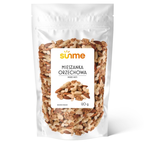 Sunme Mieszanka Orzechowa Mix Orzechów 120 g zdrowa przekąska