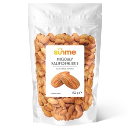 Migdały całe Nieblanszowane Kalifornijskie 150 g
