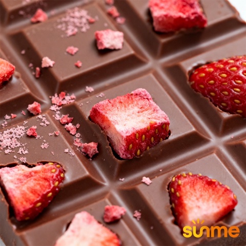 Sunme Truskawki liofilizowane 100 g chrupiące owoce bez cukru