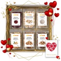 Sunme Zdrowy Zestaw Prezent na Walentynki dla zakochanych bakalie w pudełku
