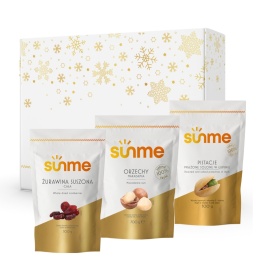 Zestaw Świąteczny Wyjątkowy Prezent Pistacje prażone solone, orzechy makadamia, żurawina suszona