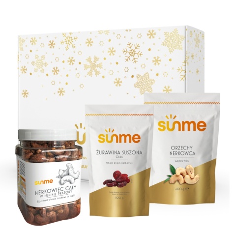 Zestaw Świąteczny Wyjątkowy Prezent Orzechy nerkowca, żurawina suszona, orzechy nerkowca w słoiku