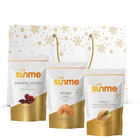 Zestaw Świąteczny Wyjątkowy Prezent Żurawina suszona, pistacje prażone, migdał łuskany
