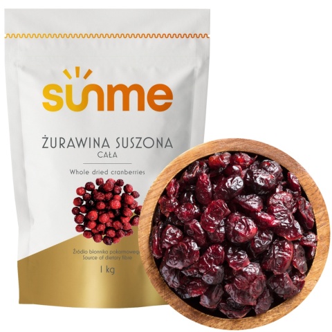 Żurawina Suszona cała 1 kg Żurawina Suszona cała 1 kg