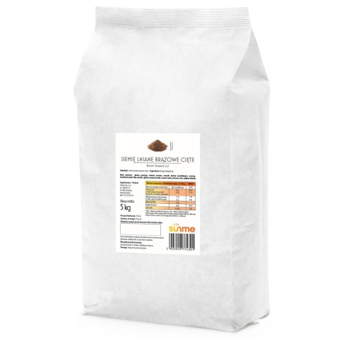 Siemię brązowe cięte błonnik lniany 5 kg