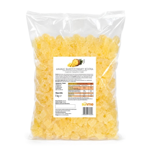 Sunme Ananas kandyzowany kostka owoce suszone do deserów gofrów 1kg