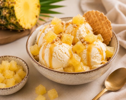 Sunme Ananas kandyzowany kostka owoce suszone do deserów gofrów 1kg