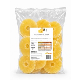Sunme Ananas kandyzowany krążek owoce suszone do deserów gofrów 1kg