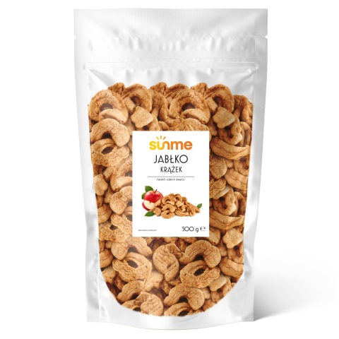 Sunme Jabłko suszone krążki 500 g naturalna przekąska