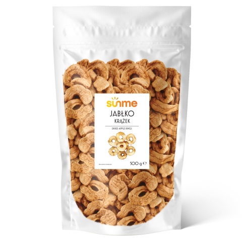 Sunme Jabłko suszone krążki 500 g naturalna przekąska
