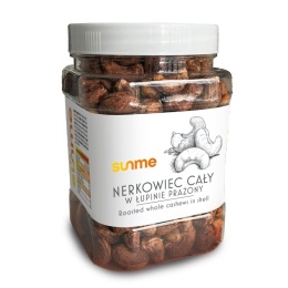 Sunme Orzech nerkowca w łupinie w słoiku 500 g prażony solony