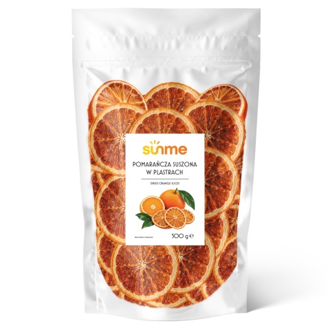 Sunme Pomarańcze suszone plastry 500 g – do herbaty, napojów, deserów i dekoracji