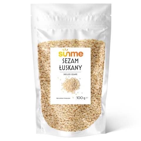 Sunme Sezam biały łuskany ziarno sezamu do sushi premium 500g