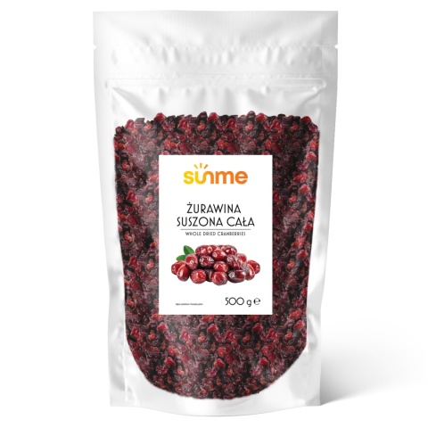 Sunme Żurawina suszona 500 g owoce suszone